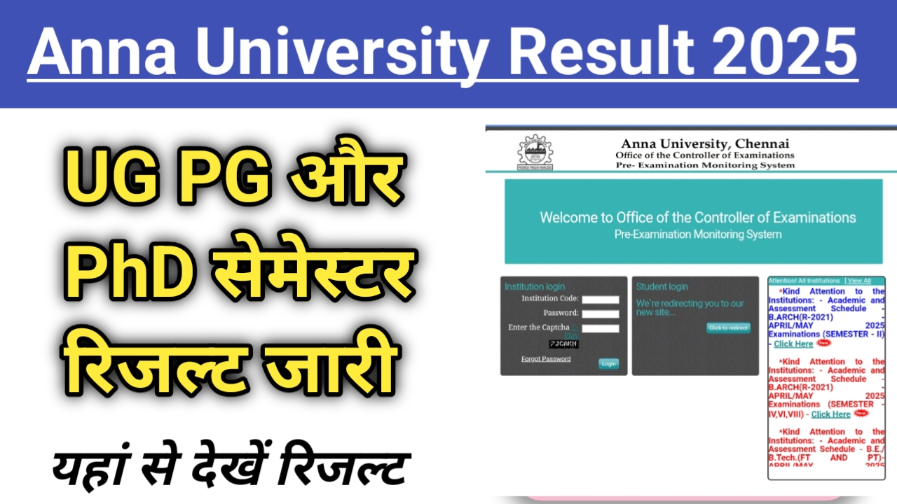Anna University Results 2025 Out